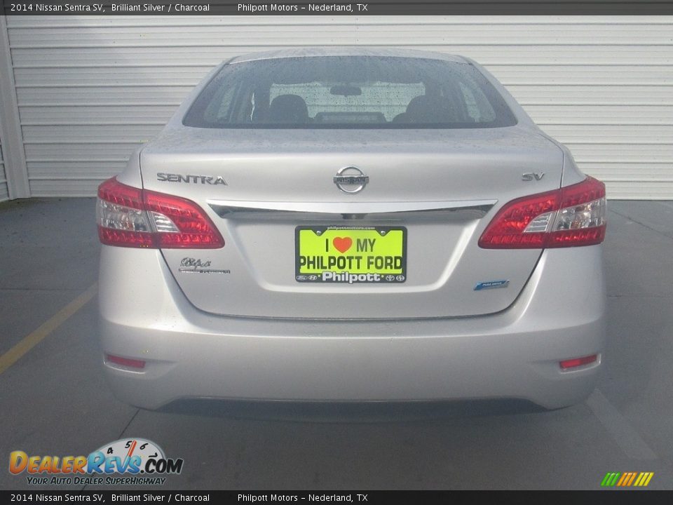 2014 Nissan Sentra SV Brilliant Silver / Charcoal Photo #10