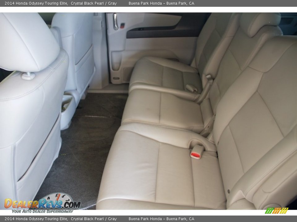 2014 Honda Odyssey Touring Elite Crystal Black Pearl / Gray Photo #4