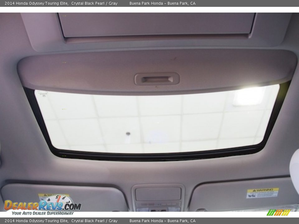 2014 Honda Odyssey Touring Elite Crystal Black Pearl / Gray Photo #17