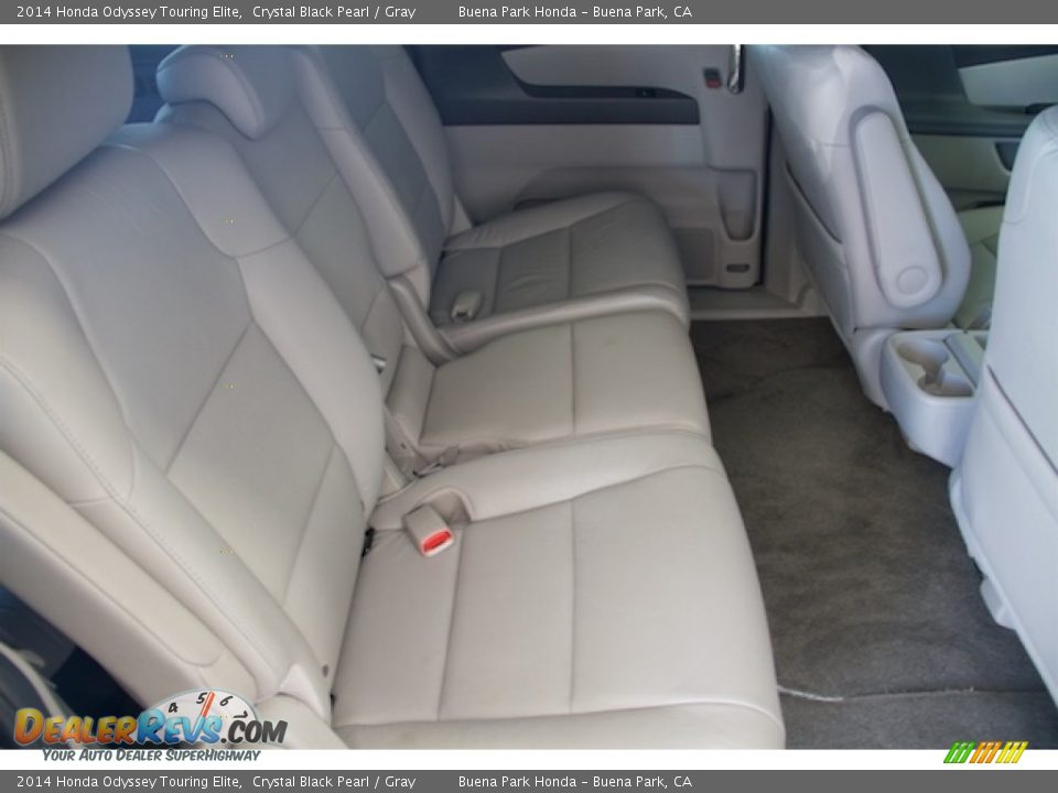 2014 Honda Odyssey Touring Elite Crystal Black Pearl / Gray Photo #20