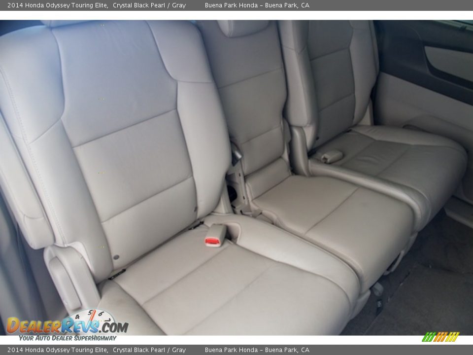 2014 Honda Odyssey Touring Elite Crystal Black Pearl / Gray Photo #21