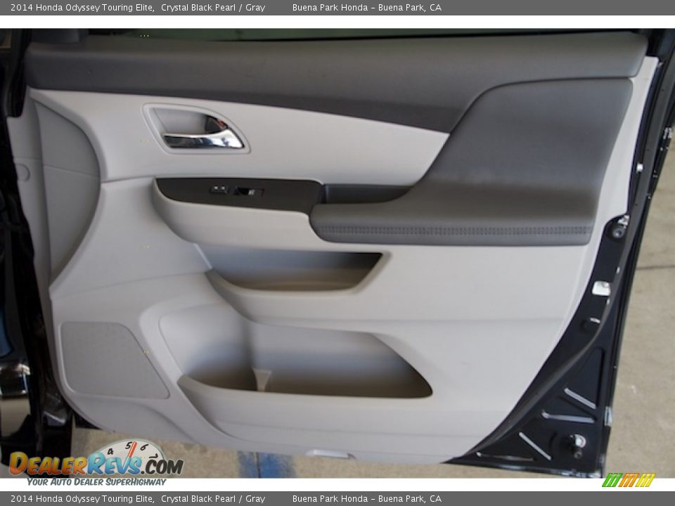2014 Honda Odyssey Touring Elite Crystal Black Pearl / Gray Photo #31