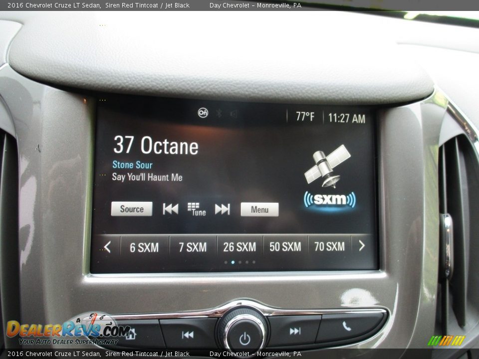 2016 Chevrolet Cruze LT Sedan Siren Red Tintcoat / Jet Black Photo #17