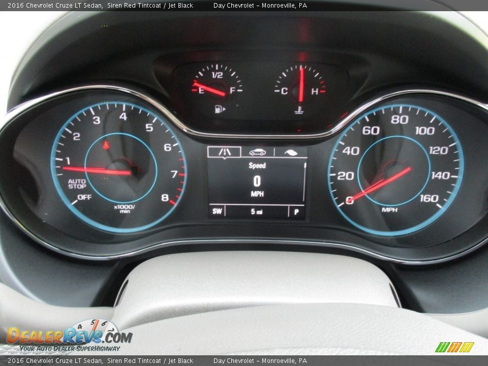 2016 Chevrolet Cruze LT Sedan Siren Red Tintcoat / Jet Black Photo #20