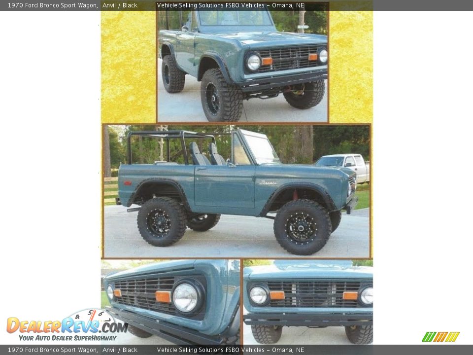 1970 Ford Bronco Sport Wagon Anvil / Black Photo #12