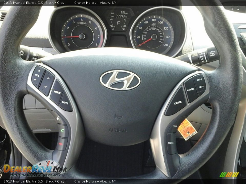 2013 Hyundai Elantra GLS Black / Gray Photo #12
