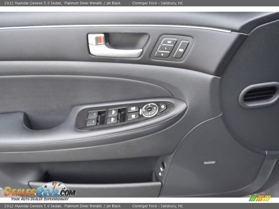 2012 Hyundai Genesis 5.0 Sedan Platinum Silver Metallic / Jet Black Photo #8