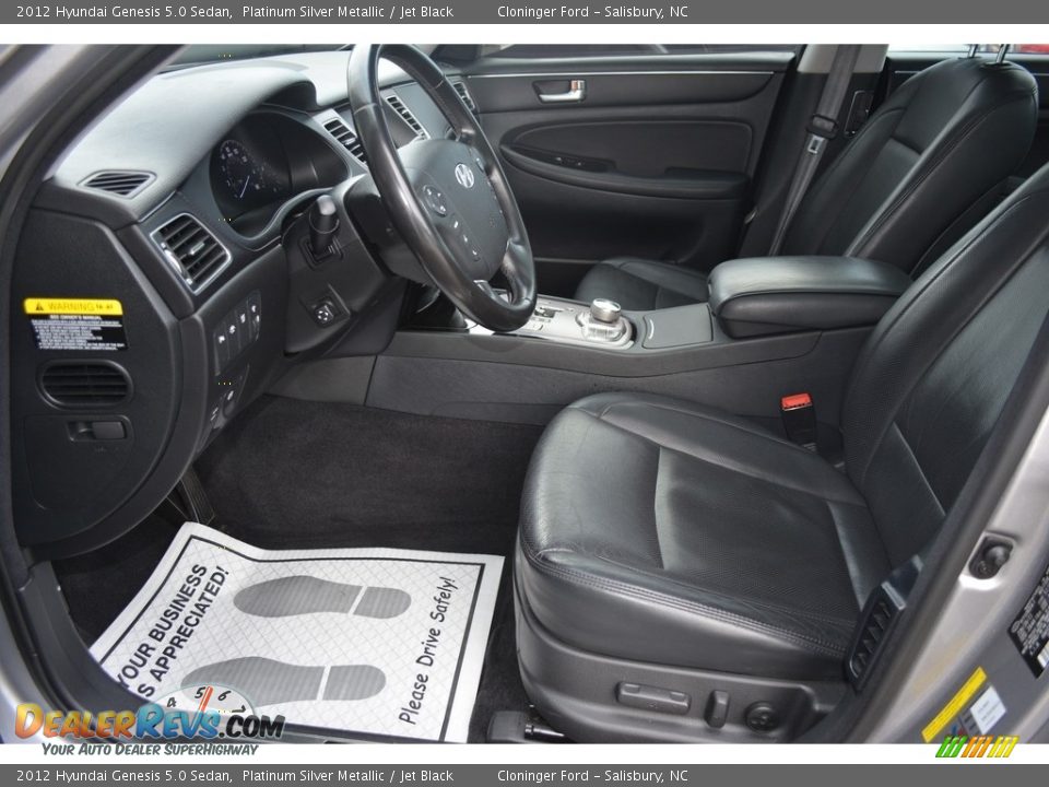 2012 Hyundai Genesis 5.0 Sedan Platinum Silver Metallic / Jet Black Photo #10