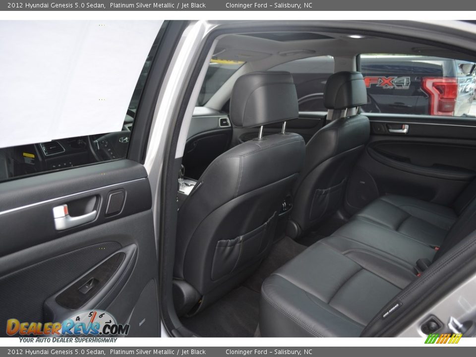 2012 Hyundai Genesis 5.0 Sedan Platinum Silver Metallic / Jet Black Photo #12