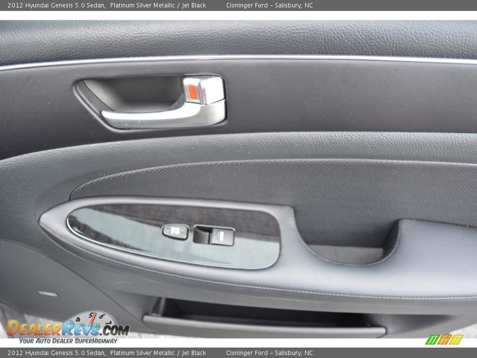 2012 Hyundai Genesis 5.0 Sedan Platinum Silver Metallic / Jet Black Photo #15