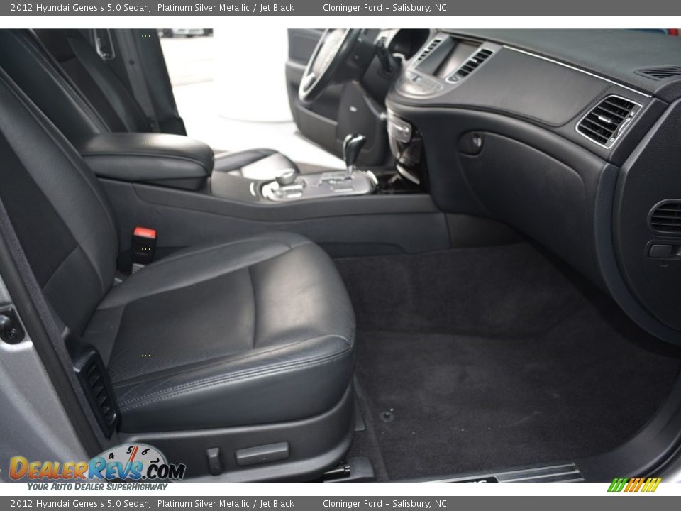 2012 Hyundai Genesis 5.0 Sedan Platinum Silver Metallic / Jet Black Photo #16
