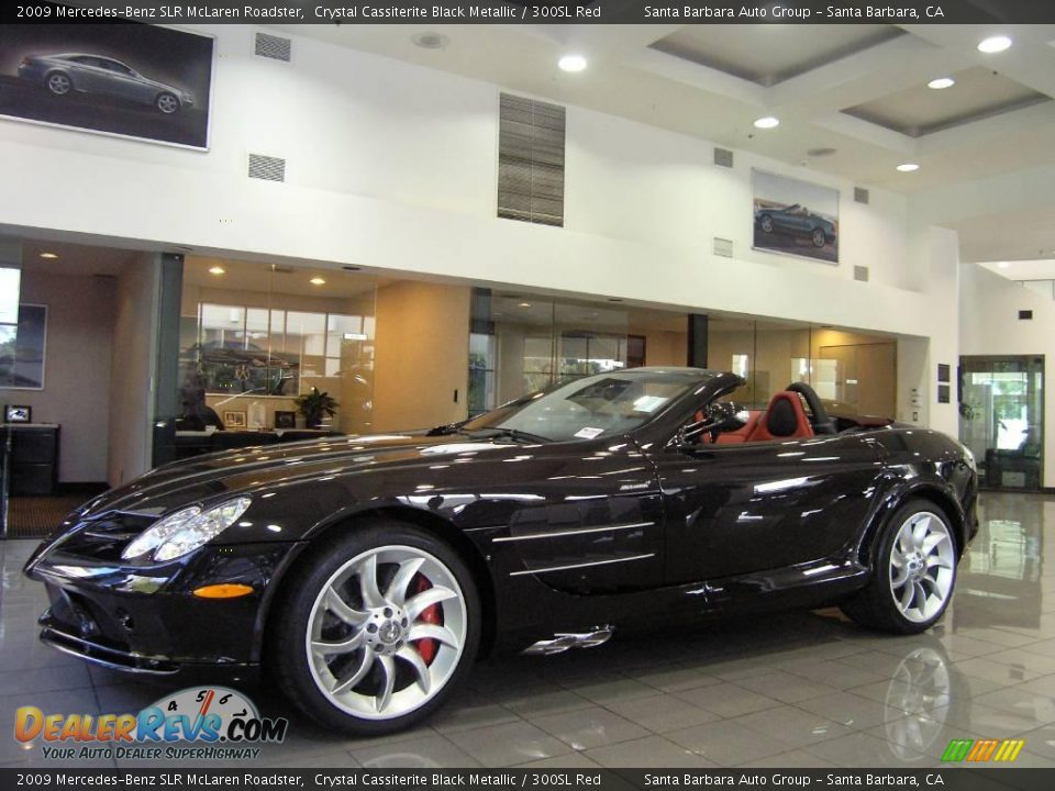 2009 Mercedes-Benz SLR McLaren Roadster Crystal Cassiterite Black Metallic / 300SL Red Photo #1