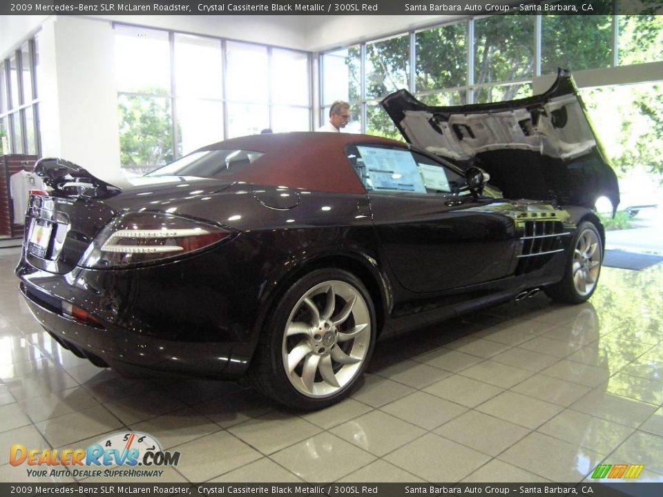 2009 Mercedes-Benz SLR McLaren Roadster Crystal Cassiterite Black Metallic / 300SL Red Photo #9