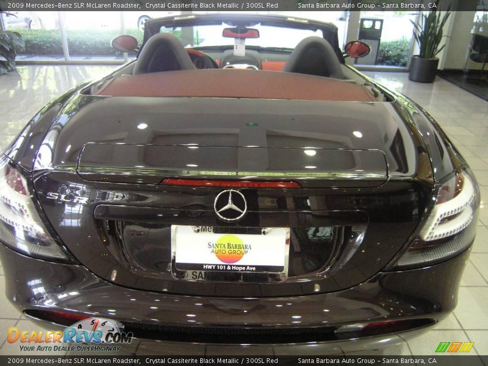 2009 Mercedes-Benz SLR McLaren Roadster Crystal Cassiterite Black Metallic / 300SL Red Photo #11