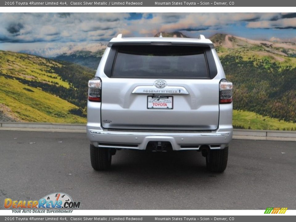 2016 Toyota 4Runner Limited 4x4 Classic Silver Metallic / Limited Redwood Photo #4