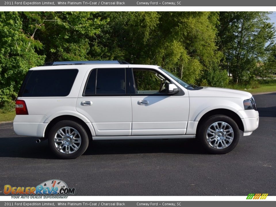 2011 Ford Expedition Limited White Platinum Tri-Coat / Charcoal Black Photo #2