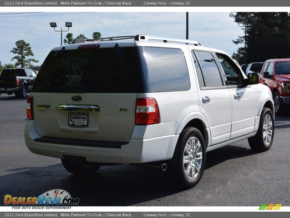 2011 Ford Expedition Limited White Platinum Tri-Coat / Charcoal Black Photo #3