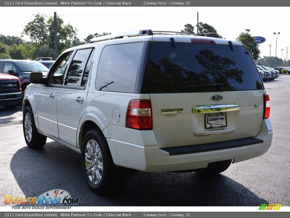 2011 Ford Expedition Limited White Platinum Tri-Coat / Charcoal Black Photo #8