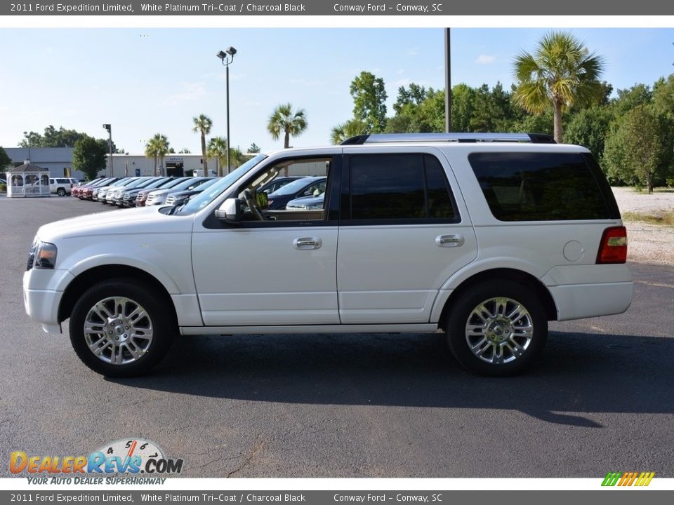 2011 Ford Expedition Limited White Platinum Tri-Coat / Charcoal Black Photo #9
