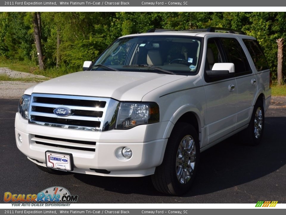 2011 Ford Expedition Limited White Platinum Tri-Coat / Charcoal Black Photo #10