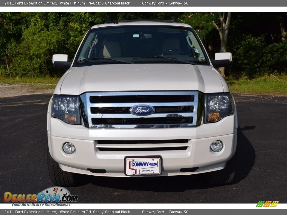 2011 Ford Expedition Limited White Platinum Tri-Coat / Charcoal Black Photo #11