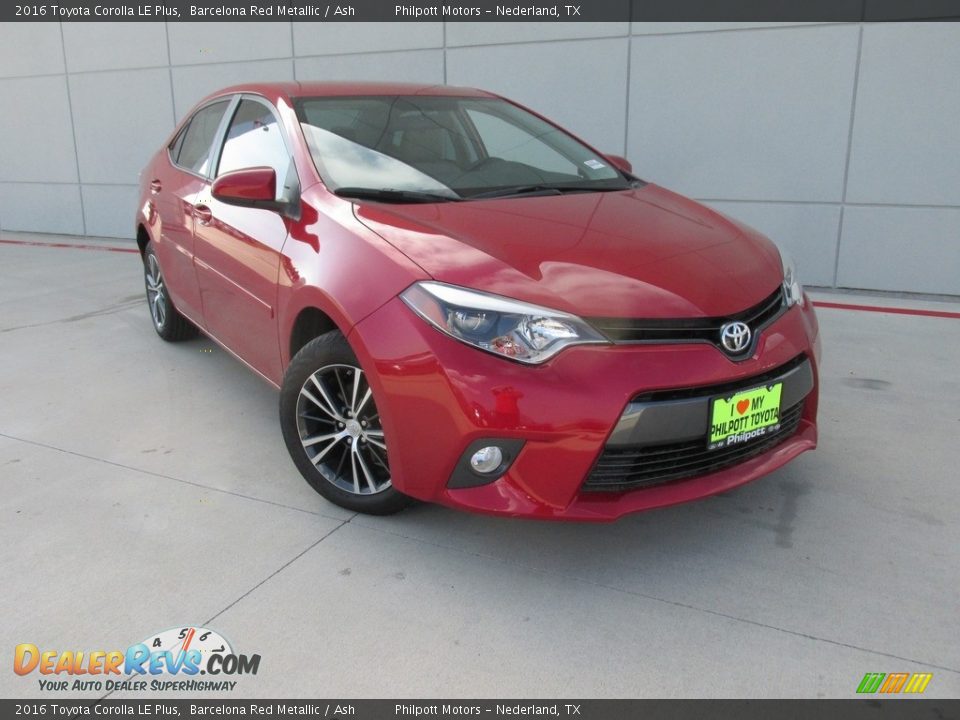 2016 Toyota Corolla LE Plus Barcelona Red Metallic / Ash Photo #2
