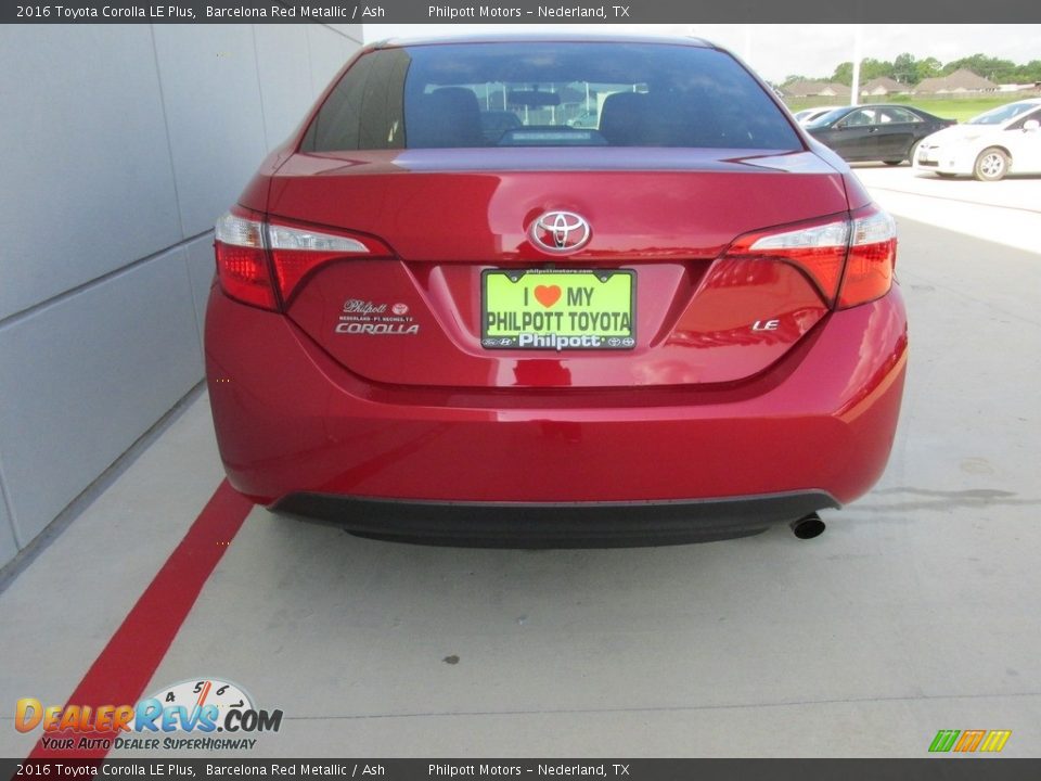 2016 Toyota Corolla LE Plus Barcelona Red Metallic / Ash Photo #5