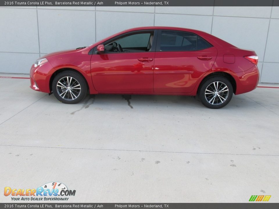 2016 Toyota Corolla LE Plus Barcelona Red Metallic / Ash Photo #6