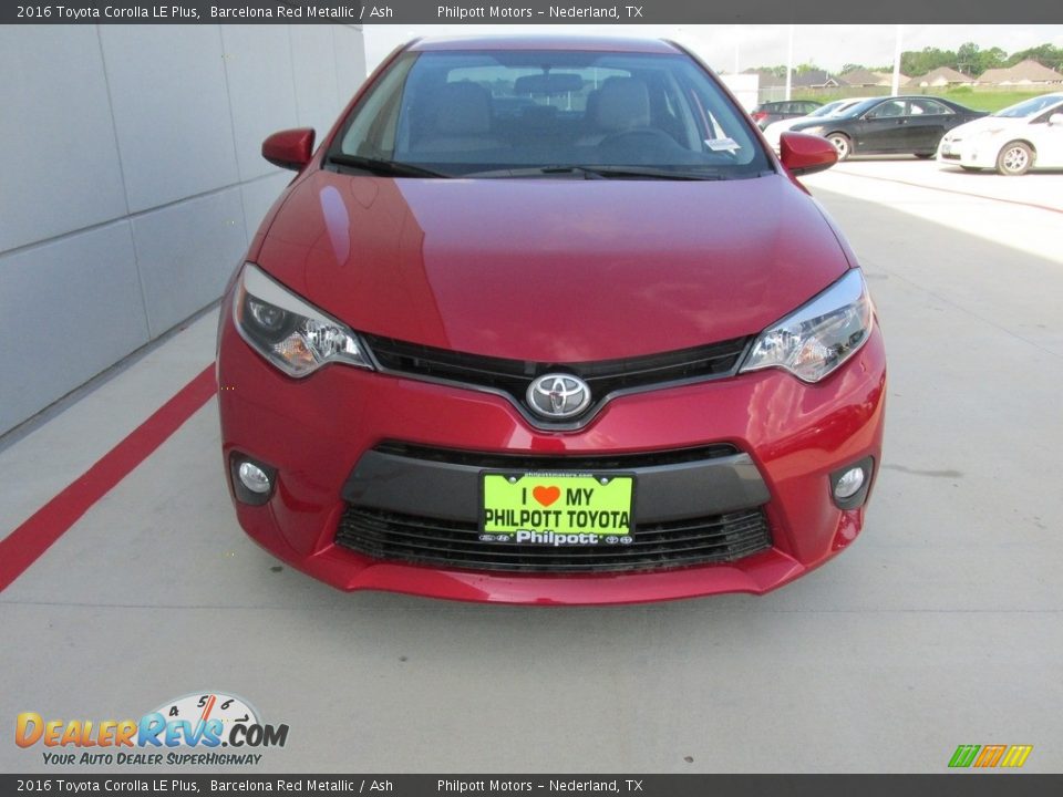 2016 Toyota Corolla LE Plus Barcelona Red Metallic / Ash Photo #8