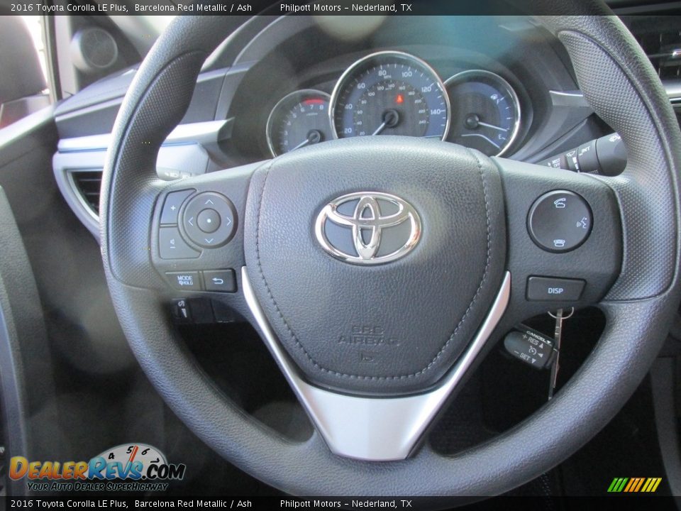 2016 Toyota Corolla LE Plus Barcelona Red Metallic / Ash Photo #29