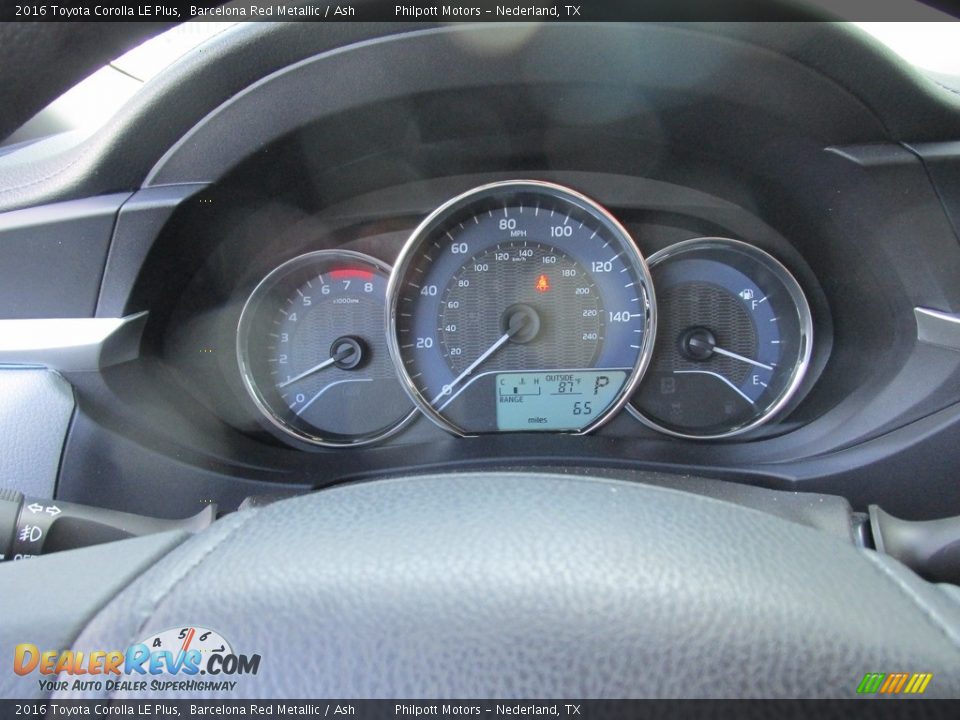 2016 Toyota Corolla LE Plus Barcelona Red Metallic / Ash Photo #30