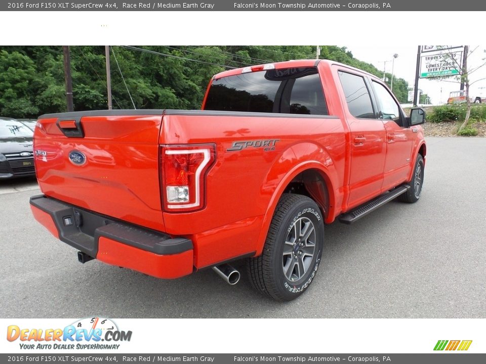 2016 Ford F150 XLT SuperCrew 4x4 Race Red / Medium Earth Gray Photo #6