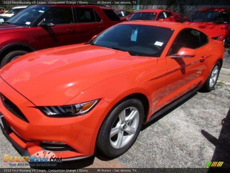 2016 Ford Mustang V6 Coupe Competition Orange / Ebony Photo #2