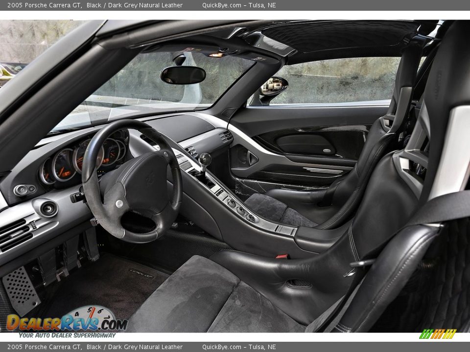 Dark Grey Natural Leather Interior - 2005 Porsche Carrera GT  Photo #29