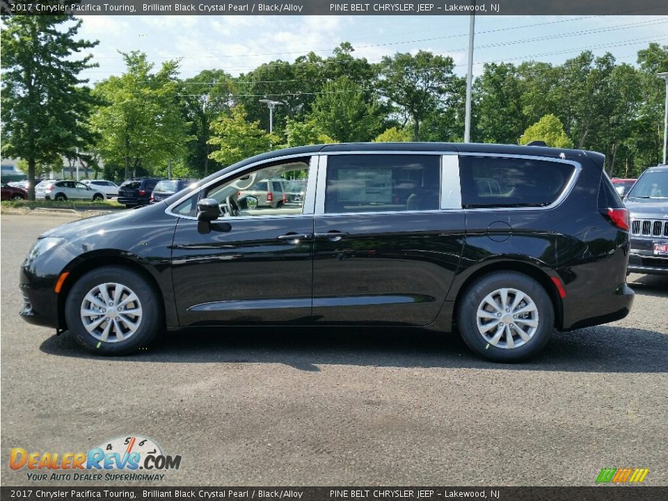 2017 Chrysler Pacifica Touring Brilliant Black Crystal Pearl / Black/Alloy Photo #3