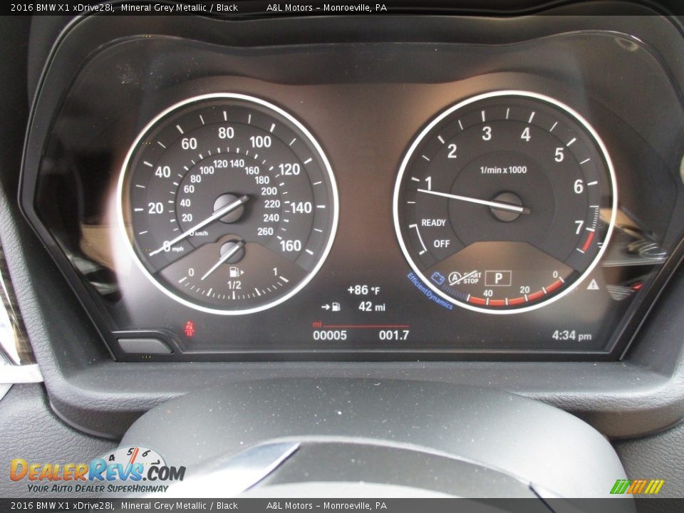 2016 BMW X1 xDrive28i Mineral Grey Metallic / Black Photo #20