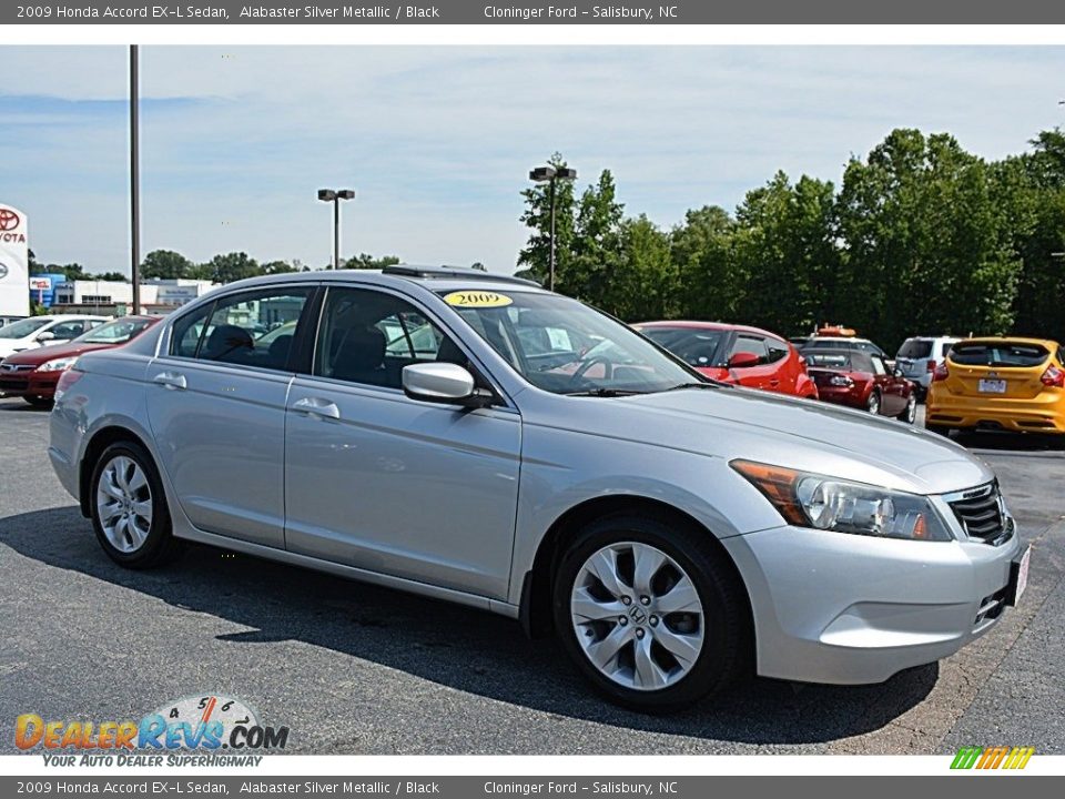 2009 Honda Accord EX-L Sedan Alabaster Silver Metallic / Black Photo #1