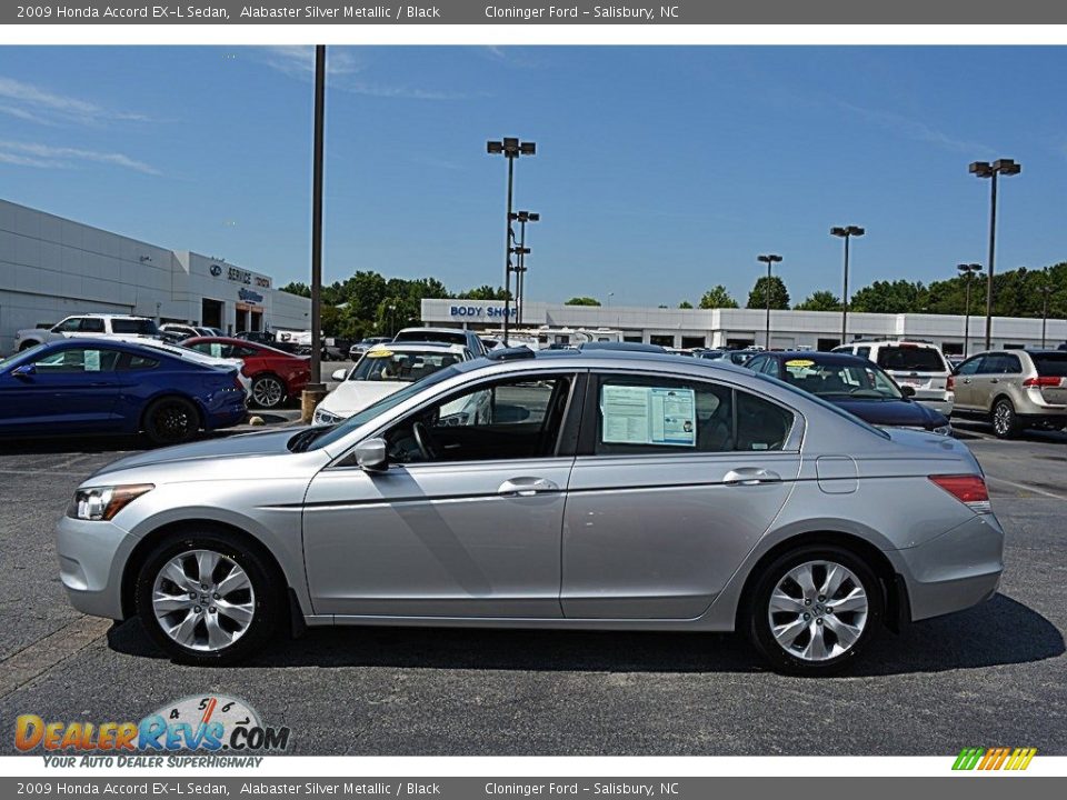2009 Honda Accord EX-L Sedan Alabaster Silver Metallic / Black Photo #6