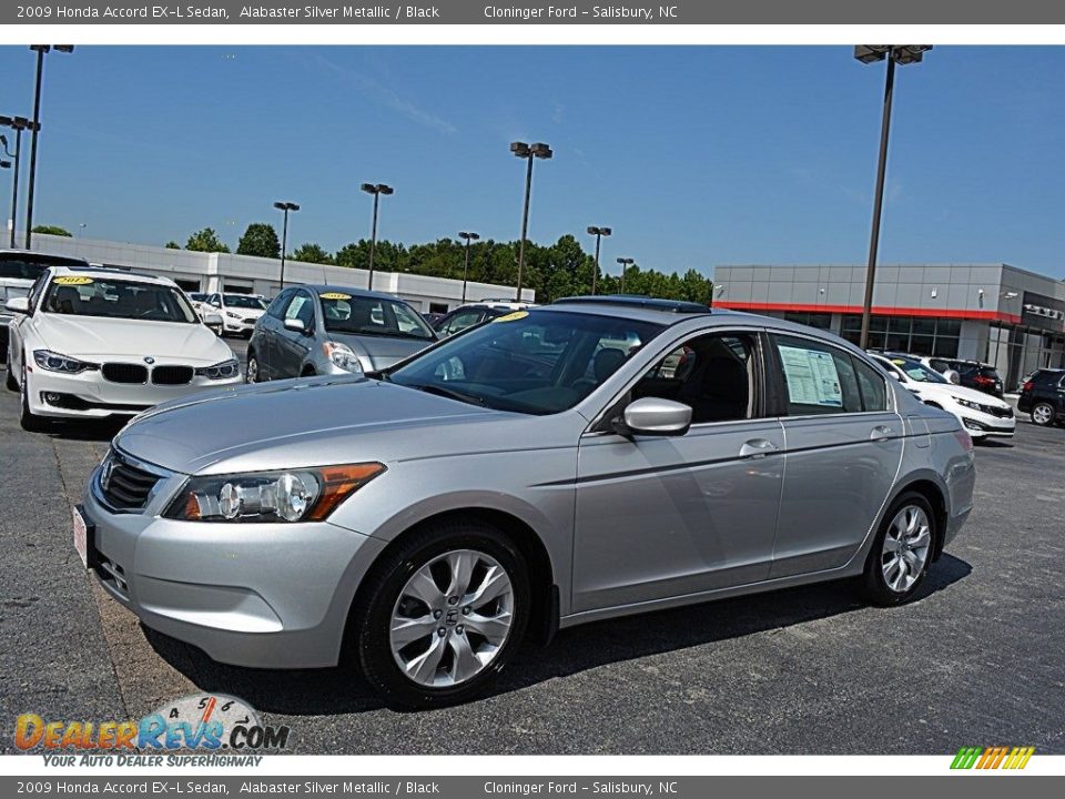2009 Honda Accord EX-L Sedan Alabaster Silver Metallic / Black Photo #7