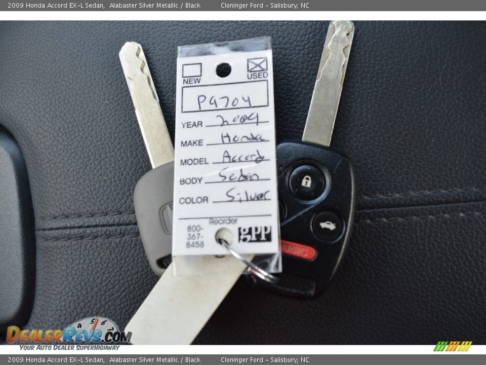 2009 Honda Accord EX-L Sedan Alabaster Silver Metallic / Black Photo #22
