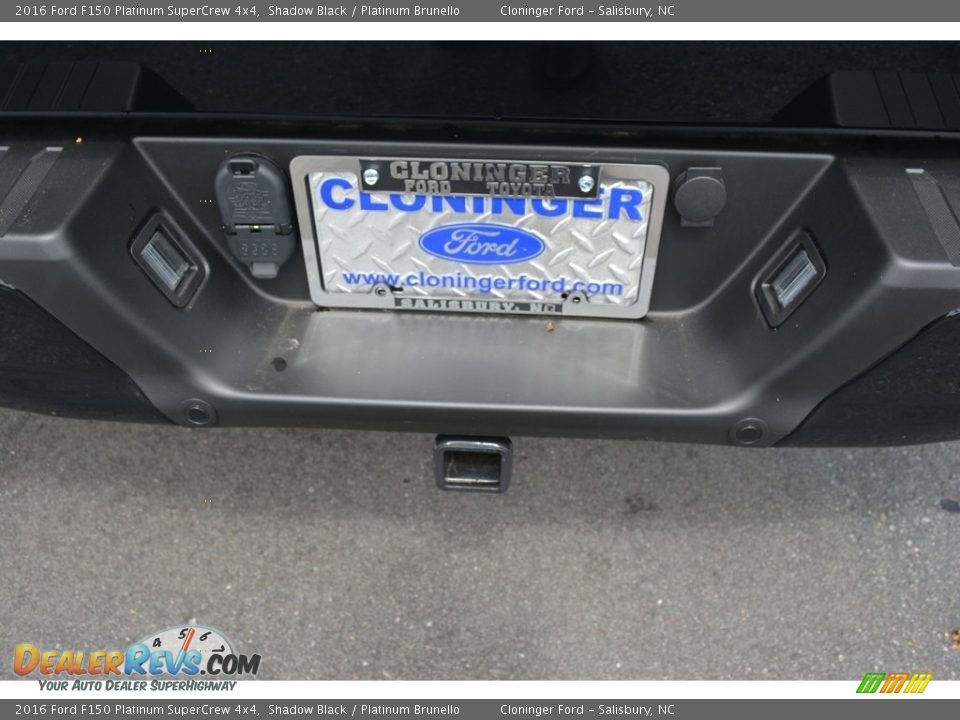 2016 Ford F150 Platinum SuperCrew 4x4 Shadow Black / Platinum Brunello Photo #5