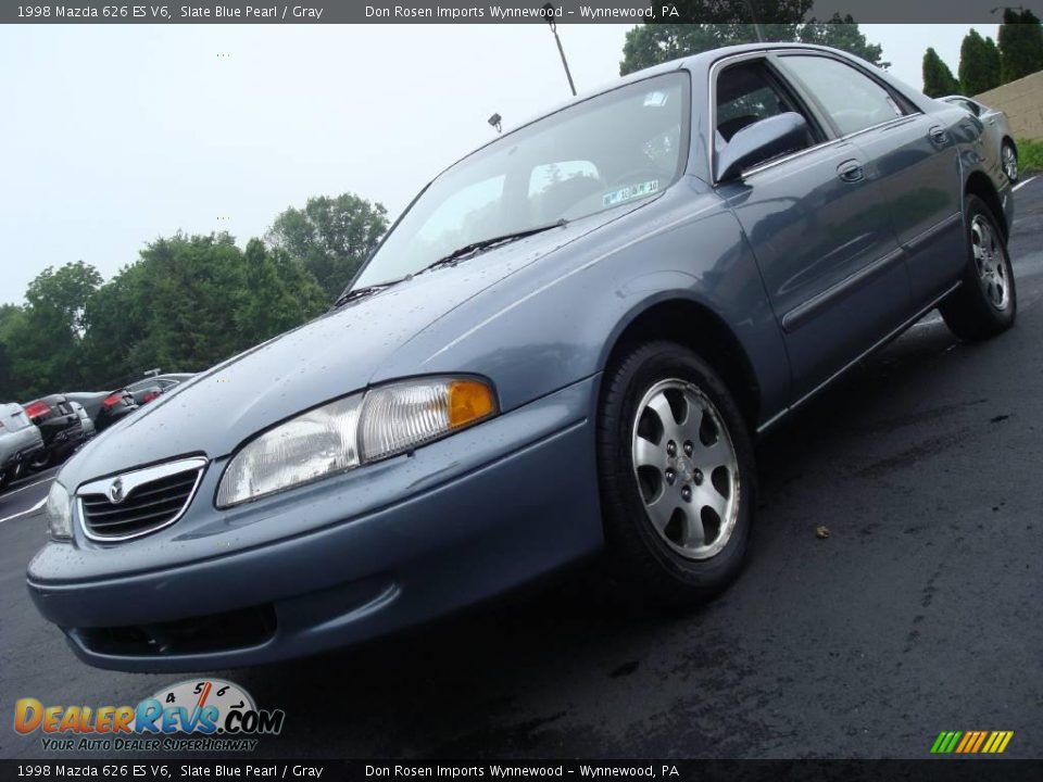 1998 Mazda 626 ES V6 Slate Blue Pearl / Gray Photo #2
