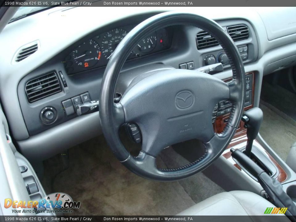 1998 Mazda 626 ES V6 Slate Blue Pearl / Gray Photo #10