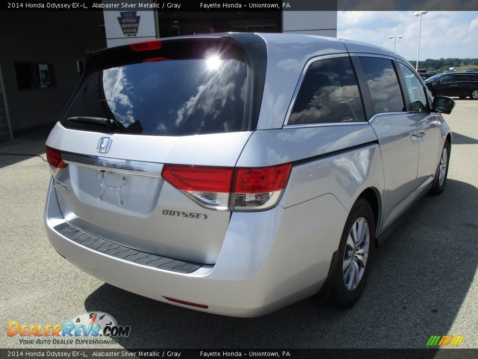 2014 Honda Odyssey EX-L Alabaster Silver Metallic / Gray Photo #18