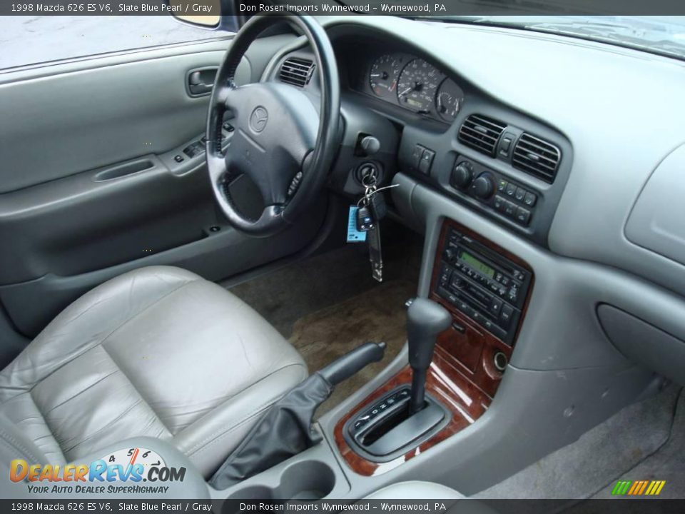 1998 Mazda 626 ES V6 Slate Blue Pearl / Gray Photo #15