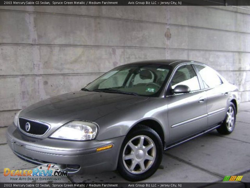 2003 Mercury Sable GS Sedan Spruce Green Metallic / Medium Parchment Photo #2