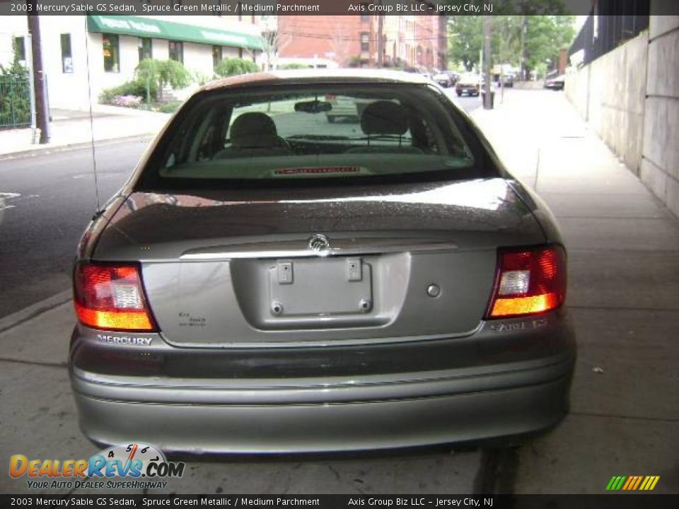 2003 Mercury Sable GS Sedan Spruce Green Metallic / Medium Parchment Photo #5