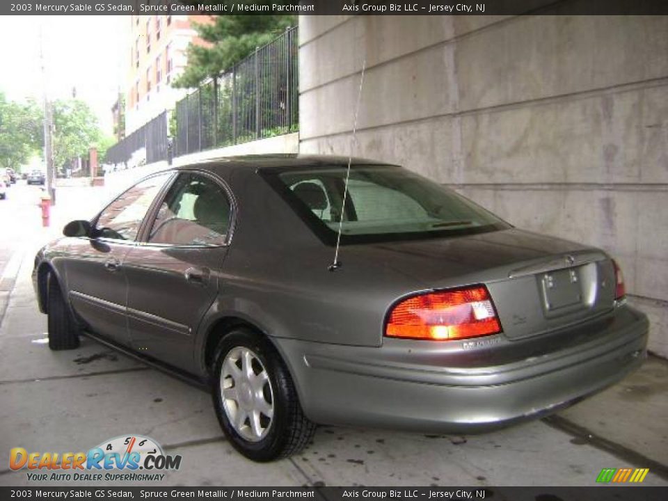 2003 Mercury Sable GS Sedan Spruce Green Metallic / Medium Parchment Photo #6