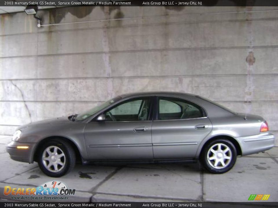 2003 Mercury Sable GS Sedan Spruce Green Metallic / Medium Parchment Photo #7