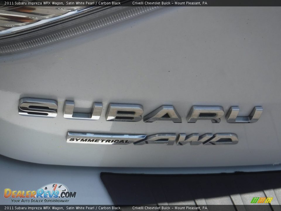 2011 Subaru Impreza WRX Wagon Satin White Pearl / Carbon Black Photo #13
